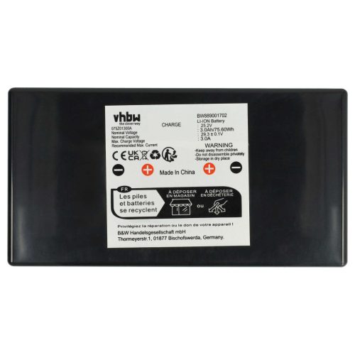 VHBW Battery Ambrogio 6060BA0 - 3000 mAh 25.2 V Li-Ion