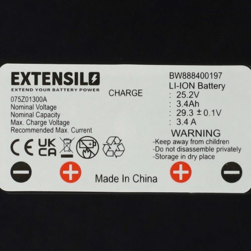 VHBW Battery instead of Ambrogio 6060BA0 - 3400 mAh 25.2 V Li-Ion