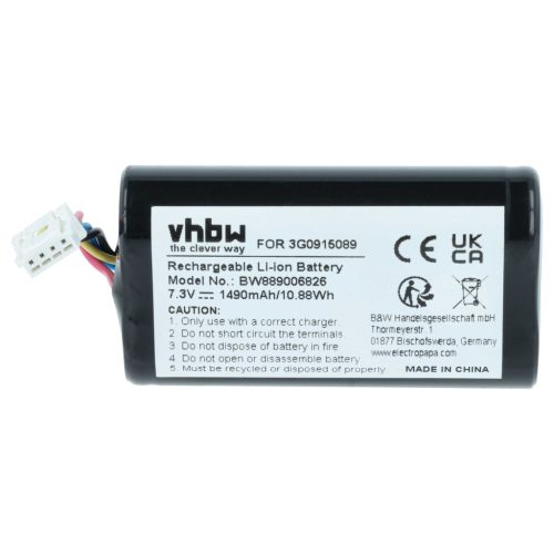 VHBW Car TCU / ECU Battery Audi 3G0 915 089 - 1490 mAh 7.3 V Li-Ion