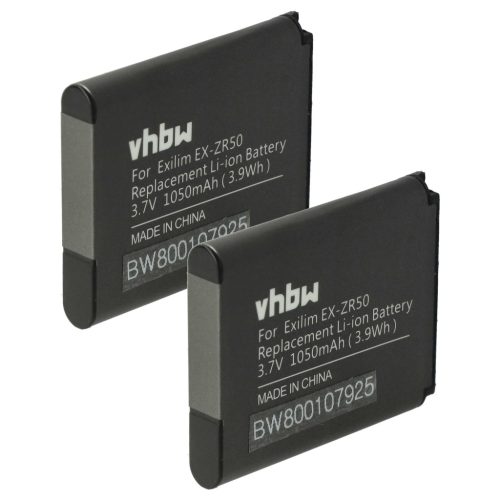 VHBW Akku Casio NP-160 - 1050 mAh 3,7 V Li-Ion