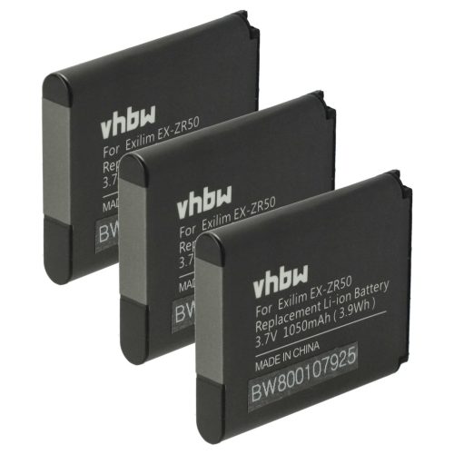 VHBW Akku Casio NP-160 - 1050 mAh 3,7 V Li-Ion