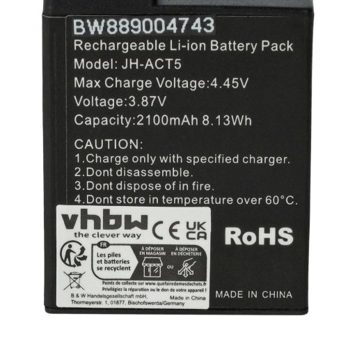 VHBW Akku DJI BCX204-1950-3.87, CP.OS.00000370.01, JH-ACT5 - 2100 mAh 3,8 V Li-Ion