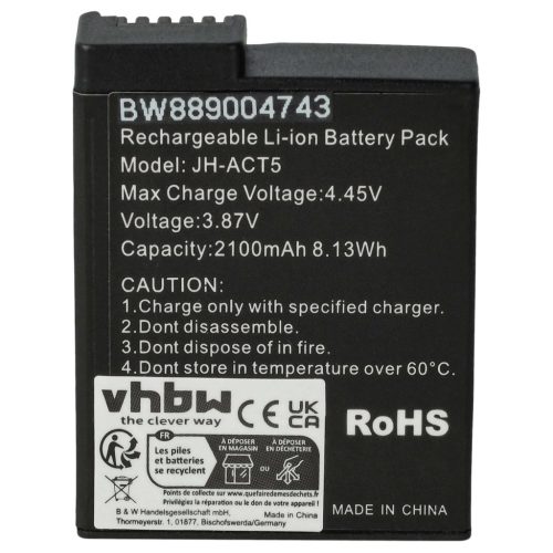 VHBW Akku DJI BCX204-1950-3.87, CP.OS.00000370.01, JH-ACT5 - 2100 mAh 3,8 V Li-Ion