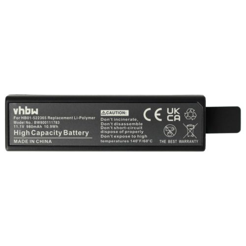 VHBW Akku DJI HB01, HB01-522365 - 980 mAh 11,1 V Li-Polymer