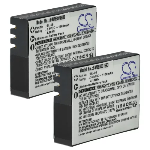 VHBW Battery BL-06 - 1100 mAh 3.8 V Li-Ion