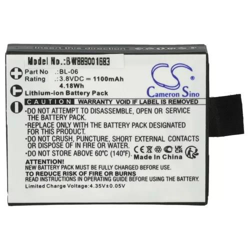 VHBW Battery BL-06 - 1100 mAh 3.8 V Li-Ion