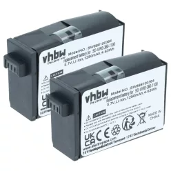   VHBW Videokamera Akku 010-12521-40, 360-00106-00 - 1250 mAh 3,8 V Li-Ion