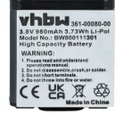 VHBW Camcorder Battery 010-01363-10, 010-12256-01, 361-00080-00 - 980 mAh 3.8 V Li-polymer