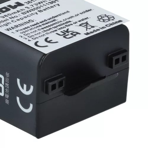 VHBW Camcorder Battery 010-01363-10, 010-12256-01, 361-00080-00 - 980 mAh 3.8 V Li-polymer