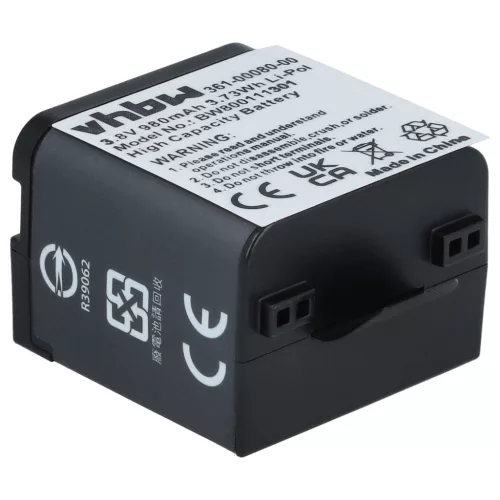 VHBW Camcorder Battery 010-01363-10, 010-12256-01, 361-00080-00 - 980 mAh 3.8 V Li-polymer