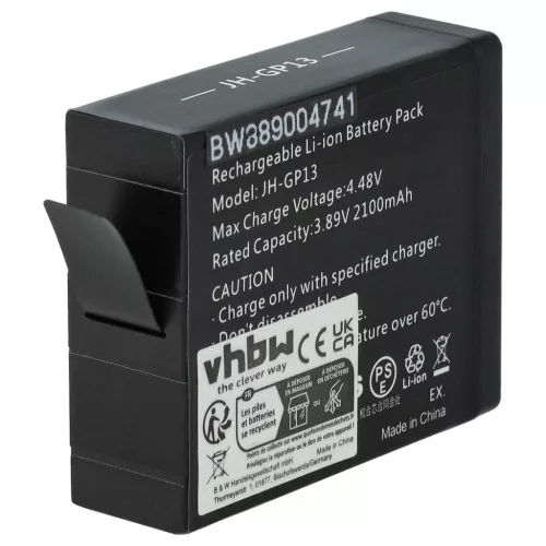 VHBW Battery GoPro JH-GP13 - 2100 mAh 3.89 V Li-Ion
