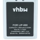 VHBW MP3-Player Akku LIP-880PD, LIP-880PD-B, LIP-880 - 980 mAh 3,7 V Li-Ion