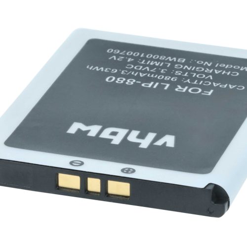VHBW MP3-Player Akku LIP-880PD, LIP-880PD-B, LIP-880 - 980 mAh 3,7 V Li-Ion