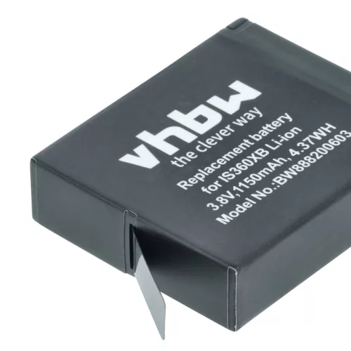 VHBW Akku Insta360 PL903135VT, PL903135VT-S01 - 1150 mAh 3,8 V Li-Ion