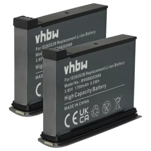 VHBW Akku Insta360 CINOSBT, CINOSBT/A - 1700 mAh 3,85 V Li-Ion