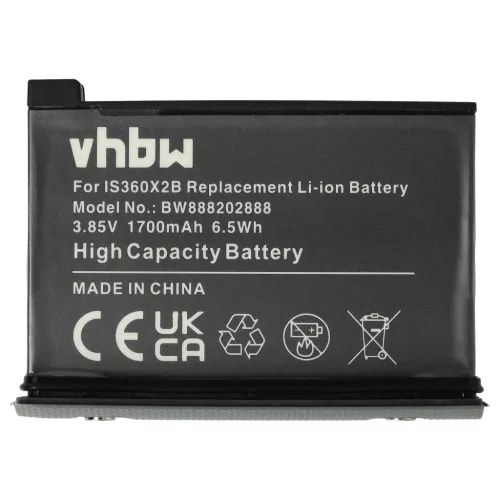 VHBW Battery Insta360 CINOSBT, CINOSBT/A - 1700 mAh 3.85 V Li-Ion
