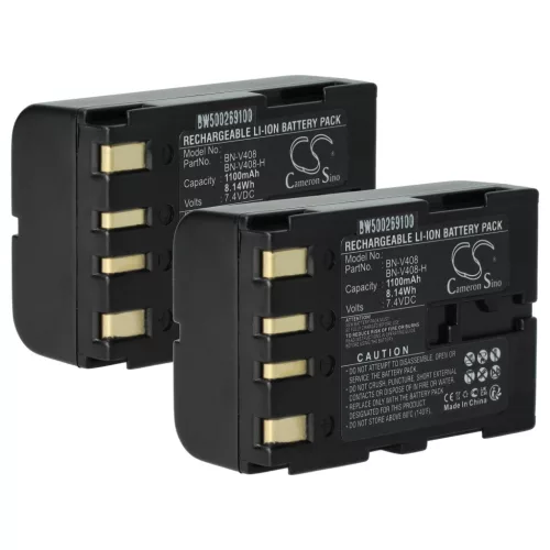 VHBW Video Camera Battery BN-V416, BN-V416U, BN-V428, BN-V408, BN-V408U - 900 mAh 7.2 V Li-Ion