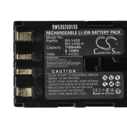VHBW Video Camera Battery BN-V416, BN-V416U, BN-V428, BN-V408, BN-V408U - 900 mAh 7.2 V Li-Ion