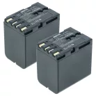 Videocamera 2x Battery replaces JVC BN-V428U, BN-V428, BN-V438U, BN-V438 - 3300 mAh 7.4 V Li-Ion
