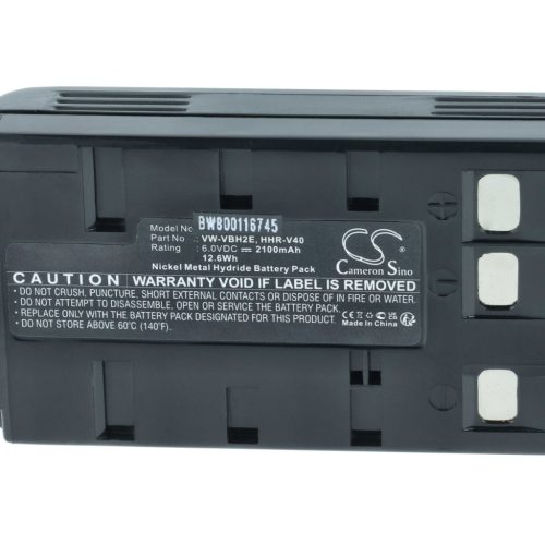Camera 2x Battery replaces JVC BN-V22U, BN-V20, BN-V24U, BN-V22, BN-V20US, BN-V20U - 2000 mAh 6 V NiMH