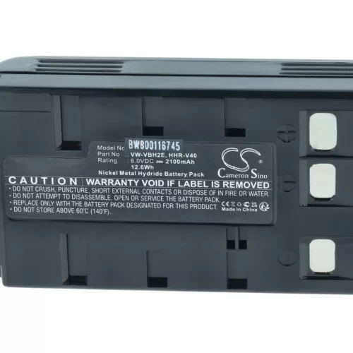 Camera 3x Battery replaces JVC BN-V22U, BN-V20, BN-V24U, BN-V22, BN-V20US, BN-V20U - 2000 mAh 6 V NiMH