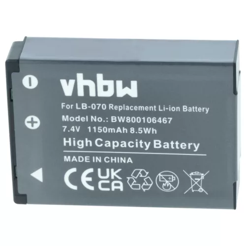 VHBW Akku Kodak LB-070 - 1150 mAh 7,4 V Li-Ion