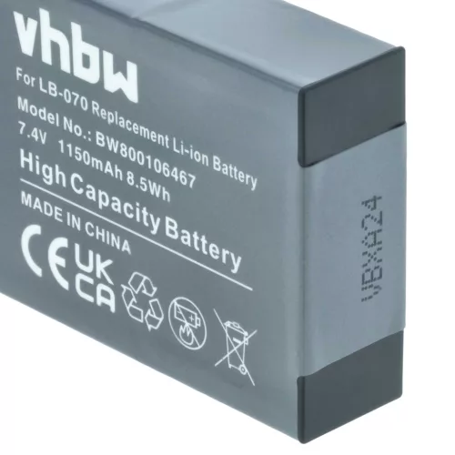 VHBW Akku Kodak LB-070 - 1150 mAh 7,4 V Li-Ion