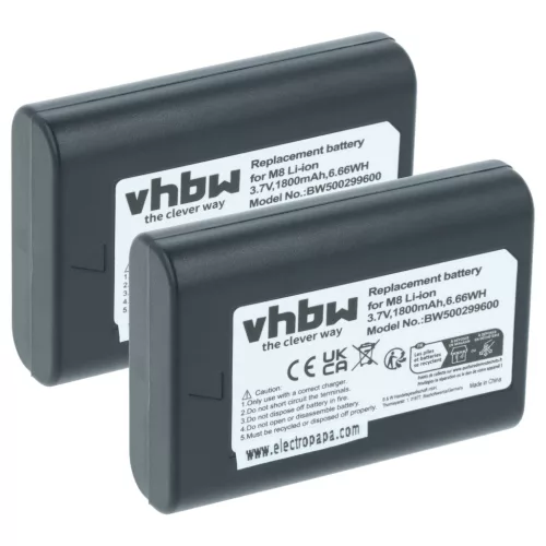 VHBW Akku Leica BLI-312, 14464, BP-SCL1 - 1800 mAh 3,7 V Li-Ion