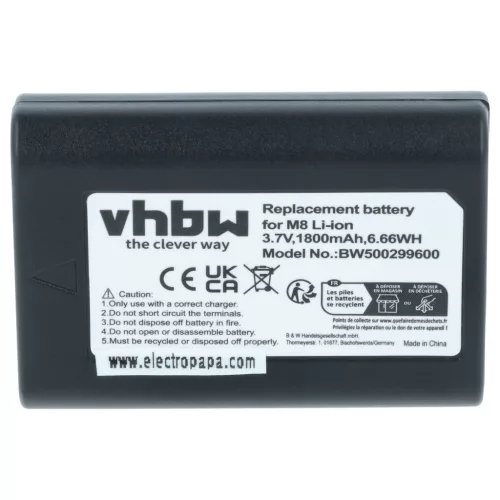VHBW Akku Leica BLI-312, 14464, BP-SCL1 - 1800 mAh 3,7 V Li-Ion