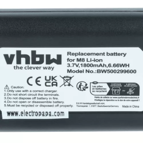 VHBW Akku Leica BLI-312, 14464, BP-SCL1 - 1800 mAh 3,7 V Li-Ion