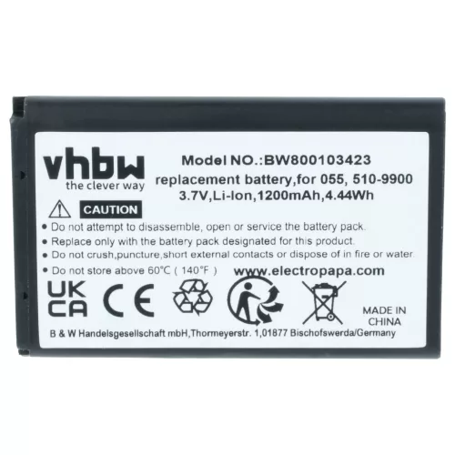 VHBW Videokamera Akku Liquid Image 510-9900, 055 - 1200 mAh 3,7 V Li-Ion