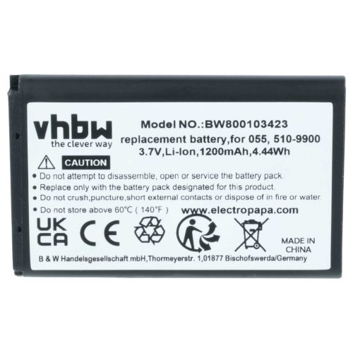 VHBW Videokamera Akku Liquid Image 510-9900, 055 - 1200 mAh 3,7 V Li-Ion