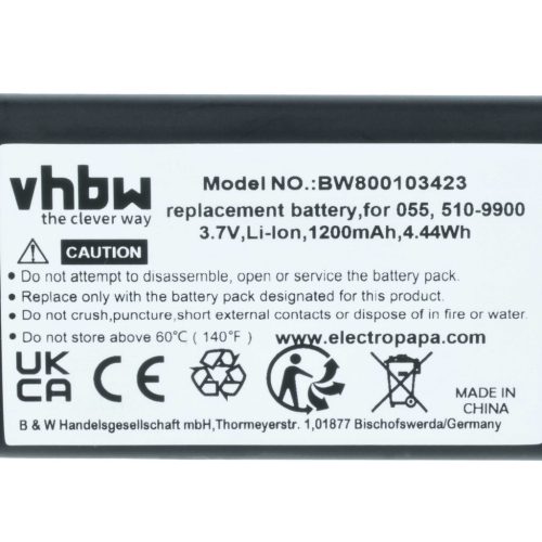 VHBW Videokamera Akku Liquid Image 510-9900, 055 - 1200 mAh 3,7 V Li-Ion
