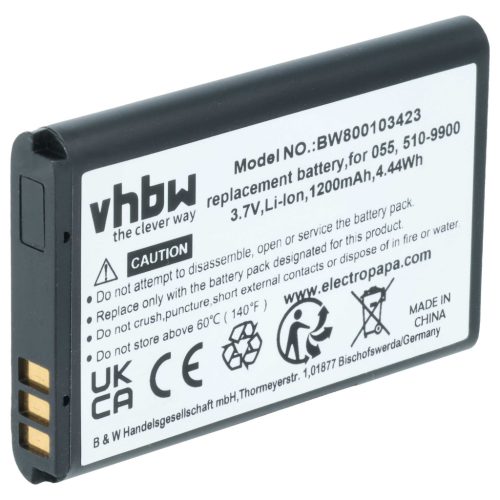VHBW Videokamera Akku Liquid Image 510-9900, 055 - 1200 mAh 3,7 V Li-Ion