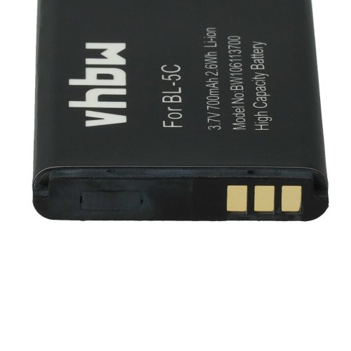 Mobile Phone 3x Battery replaces Alcatel RTR001F01, 3BN67332AA, 10000058 - 700 mAh 3.7 V Li-Ion