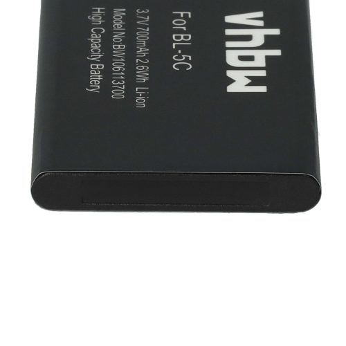 Mobile Phone 3x Battery replaces Alcatel RTR001F01, 3BN67332AA, 10000058 - 700 mAh 3.7 V Li-Ion