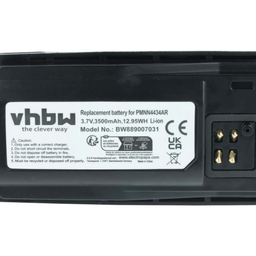 VHBW Radio Akku PMLN6394A, PMLN6394, MNN4453AR, PMNN4434, PMNN4434A - 3500 mAh 3,7 V Li-Ion