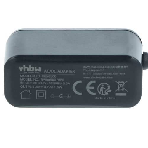 VHBW Hálózati adapter Stanley CLRL100, 1-77-127, 3253561771279 - 6 V / 0,6 A
