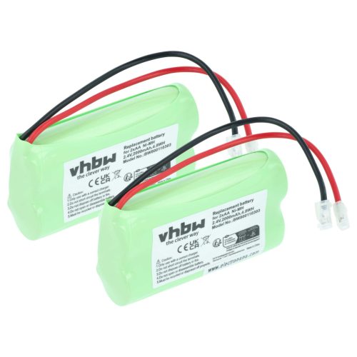 VHBW Univerzális Akkumulátor AA Mignon 2x - 2000 mAh 2,4 V NiMH
