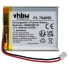 VHBW Akku Fatboy PN704050 - 1600 mAh 3,7 V Li-Polymer