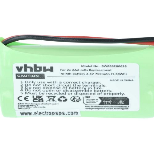 VHBW Univerzális Akkumulátor HR03 - 700 mAh 2,4 V NiMH