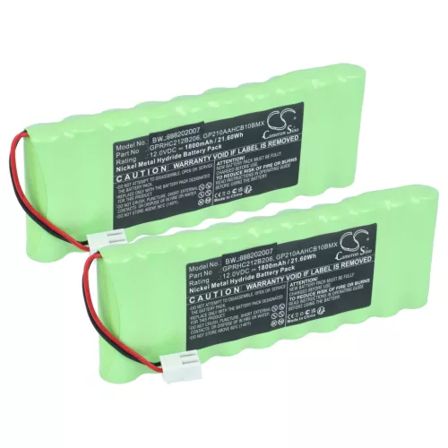 VHBW Sliding Gate Battery Ansmann 2412-3011 replacement - 1800 mAh 12 V NiMH