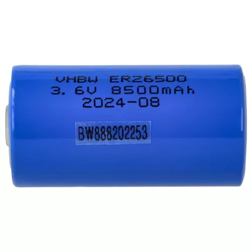 VHBW C Größe Akku ER26500 - 8500 mAh 3,6 V Li-SOCl2