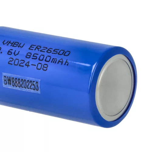 VHBW C Größe Akku ER26500 - 8500 mAh 3,6 V Li-SOCl2