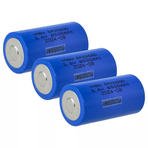VHBW C Größe Akku ER26500 - 8500 mAh 3,6 V Li-SOCl2