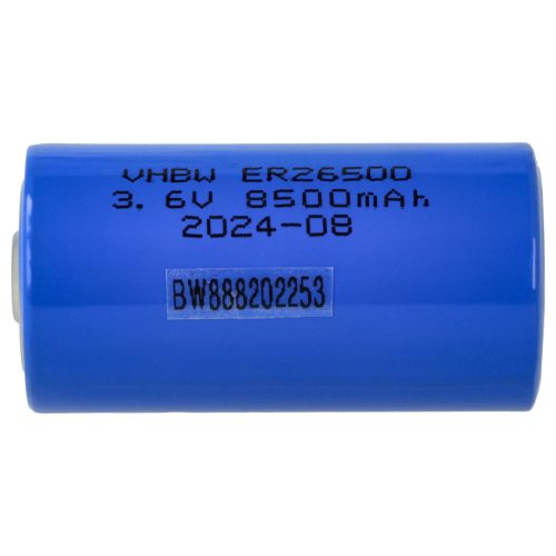 VHBW C Größe Akku ER26500 - 8500 mAh 3,6 V Li-SOCl2