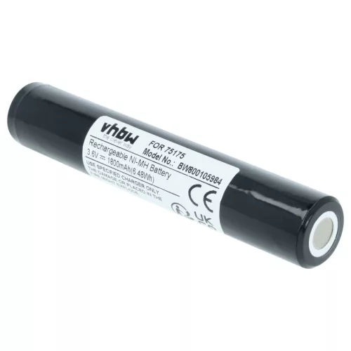 VHBW Taschenlampenakku Pelican Streamlight 75175, 75375 - 1800 mAh 3,6 V NiMH