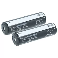   VHBW Taschenlampenakku FLB-LIN-7, UR611 - 2200 mAh 3,7 V Li-Ion