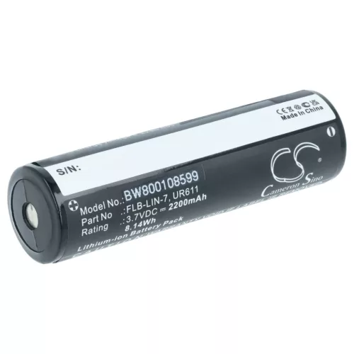 VHBW Taschenlampenakku FLB-LIN-7, UR611 - 2200 mAh 3,7 V Li-Ion