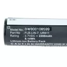 VHBW Taschenlampenakku FLB-LIN-7, UR611 - 2200 mAh 3,7 V Li-Ion